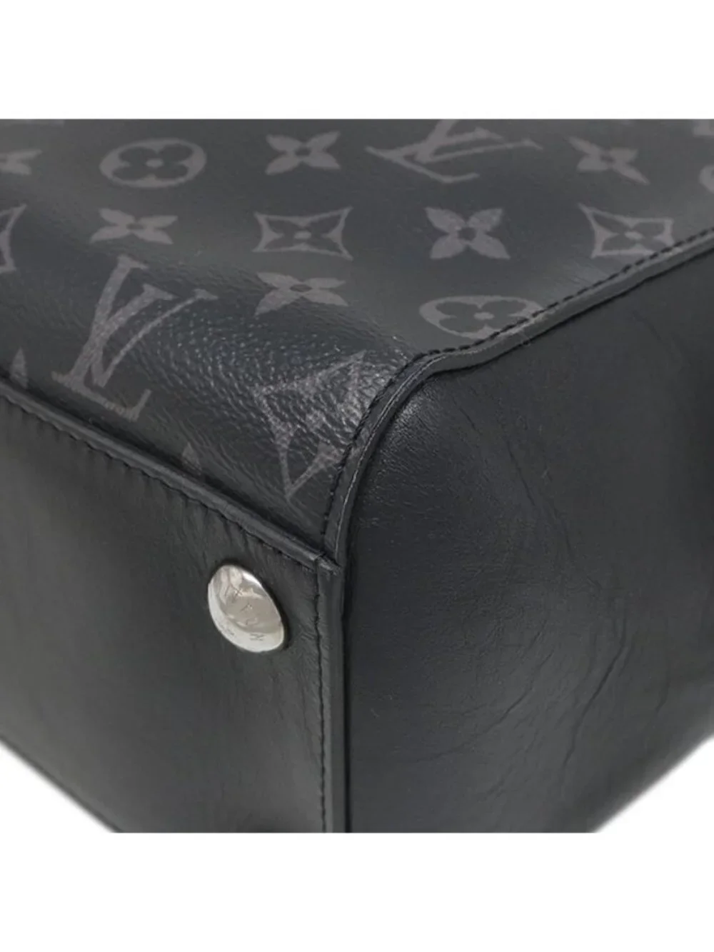 Louis Vuitton Tote Grand Sac Monogram Eclipse Silver